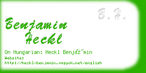 benjamin heckl business card